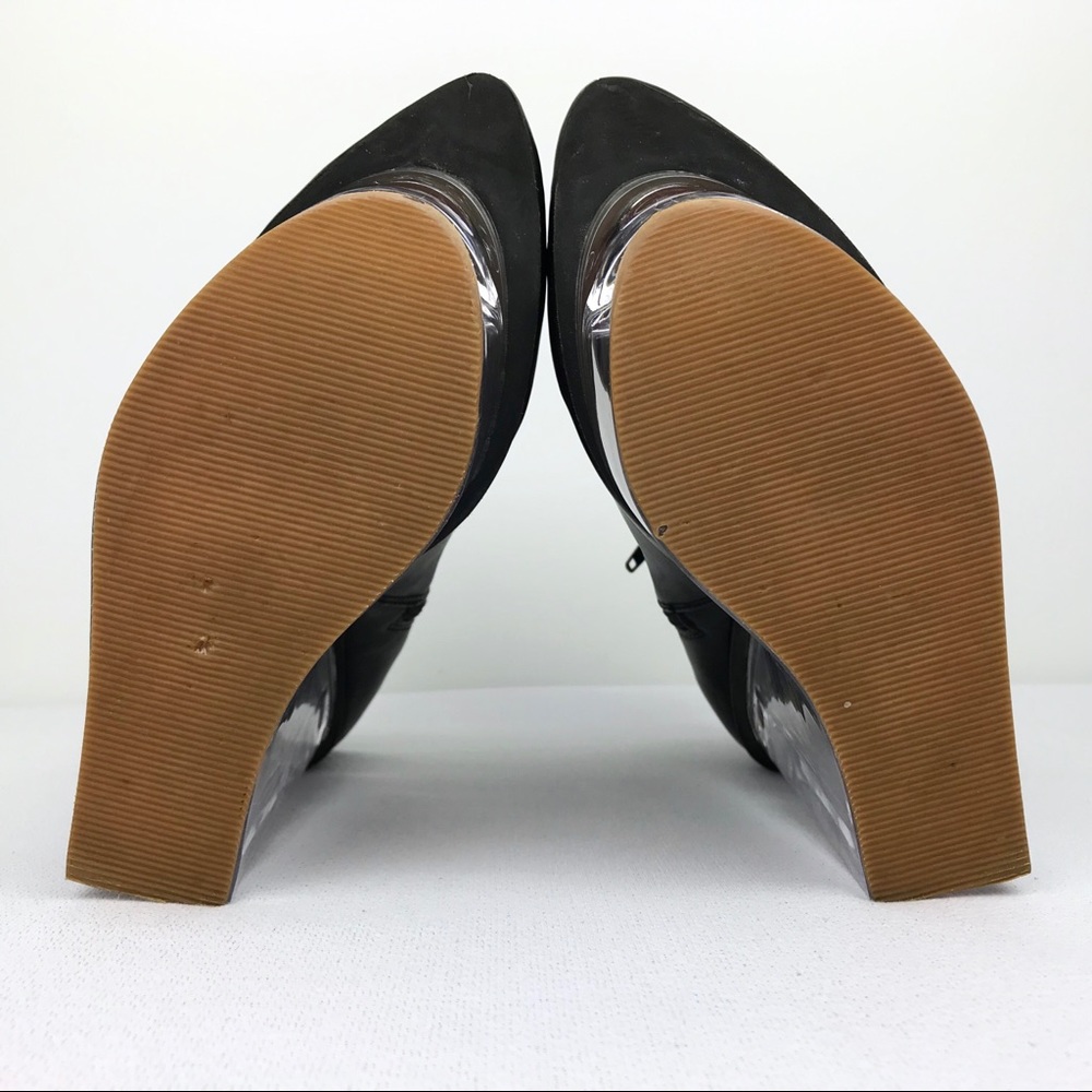 Jeffrey Campbell Black Icy Man Head Lucite Bootie - Picture 7 of 8